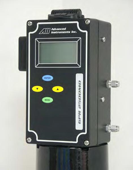 Mounting the Transmitter The GPR-1500 analyzer consists of two interconnected enclosures (without the optional sample conditioning system and panel) and measures 8 H x 15-3/4 W x 7 D.