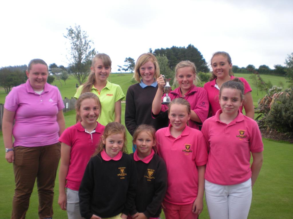 CORNWALL GIRLS U14 s BEAT CORNWALL BOYS U12 s The Cornwall Girls Under 14 s beat a team of Cornwall Boys Under 12 s in a very exciting match at St Austell Golf Club on Sunday 8 th July.