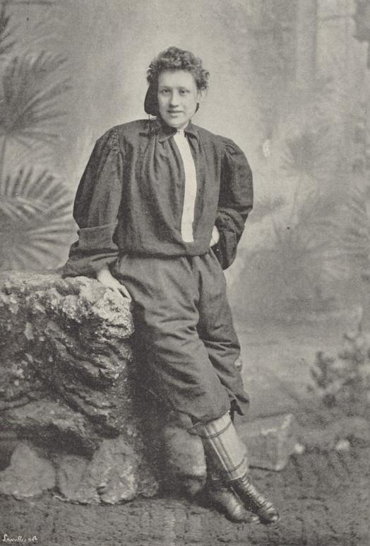 Democracy Find this photograph. In the 1890s, this woman established the British Ladies Football Team as part of the suffragette movement.