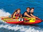 1126 Watersports Master Blaster Aerodynamic construction tows effortlessly through the water Neoprene body pads Deluxe nylon handles with