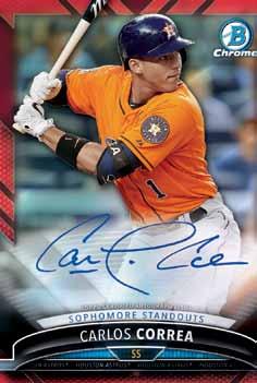 Major League Baseball Each Hobby Jumbo box of 2016 Bowman Baseball will deliver three autograph cards. Chrome Prospect Autographs Featuring ON-CARD autographs of the game s budding prospects.