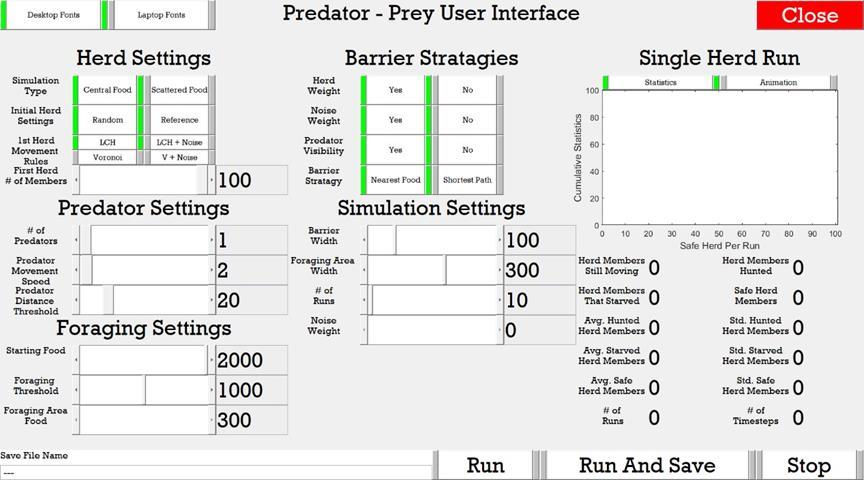 We began with an overhaul of the UI from Scheele et al to incorporate new features for modeling more herd behaviors.