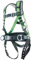 R10CN-TB/UGN R10CN-TB-BDP/UGN Miller Revolution Construction Harnesses Features heavy-duty webbing, mating-buckle chest straps, tongue-buckle leg straps, cam buckles, stand-up D-ring, self-contained