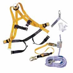 shoulders with means for attaching it to other components of a personal fall arrest system.