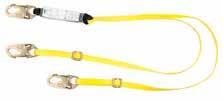 Category Fall Protection 10047084 FP5K Web Tie-Back Shock-Absorbing Lanyards Adjustable lanyard utilizes Monster-Edge webbing with 12,000-lb.