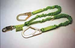 back strap to prevent user from falling out of the harness, and adjustable belt loops. Pull-free lanyard rings allow for attachment of lanyard when not in use. Universal size is L/XL.  Green.