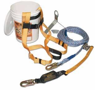 Fall Protection Category Manyard Shock-Absorbing Lanyards Specially woven shock-absorbing inner core smoothly expands to reduce fall arrest forces, while outer jacket serves as a back-up web lanyard.