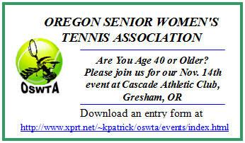 If you are a USTA/PNW Organization Member and would like more
