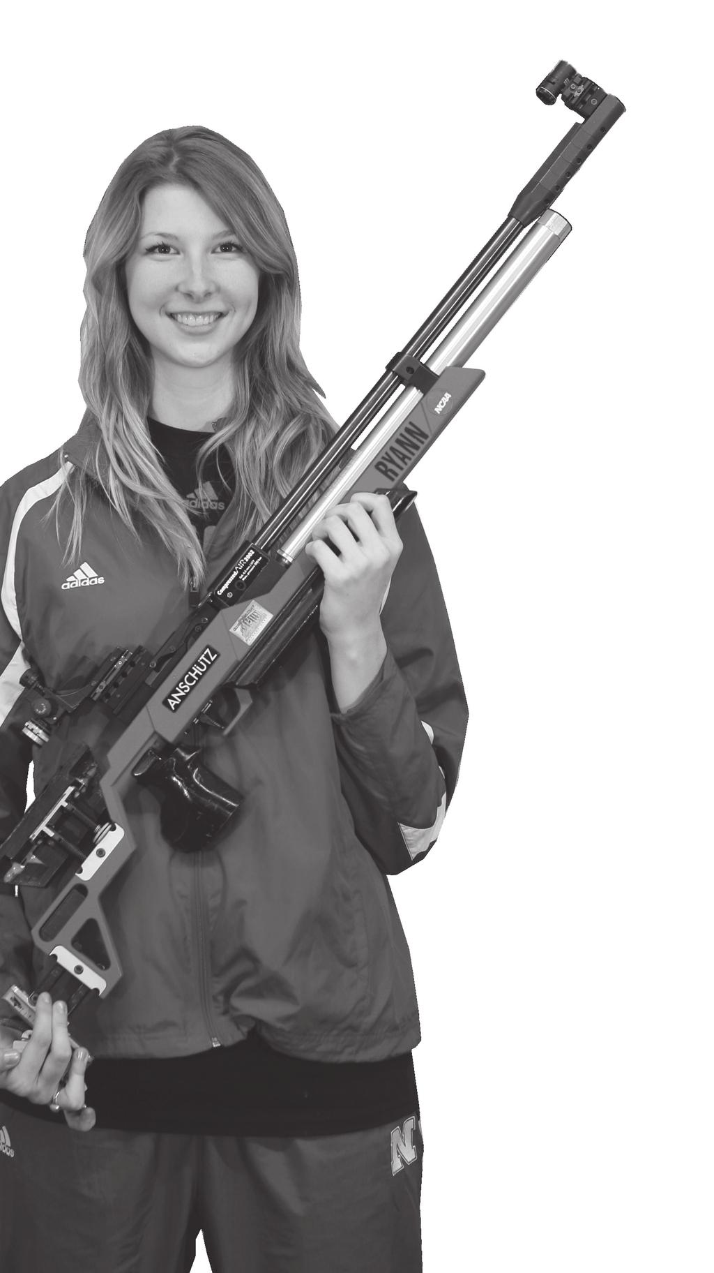 respectively. For her team-leading 573.4 smallbore average, McGough earned honorable-mention All-America honors.
