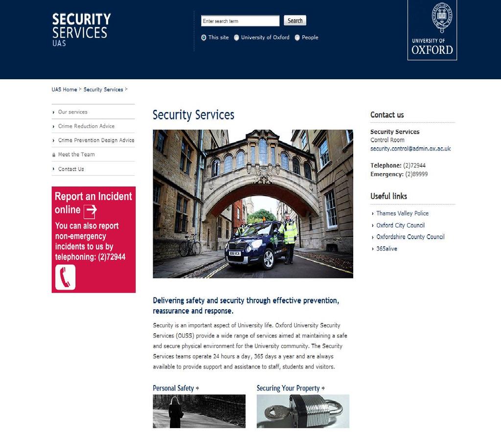 OUSS WEBSITE Complete information guide to OUSS services Ability to report a