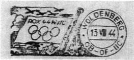 5.2 Commemorative Postmark On closing day of the sports program, 13 August 1944, a