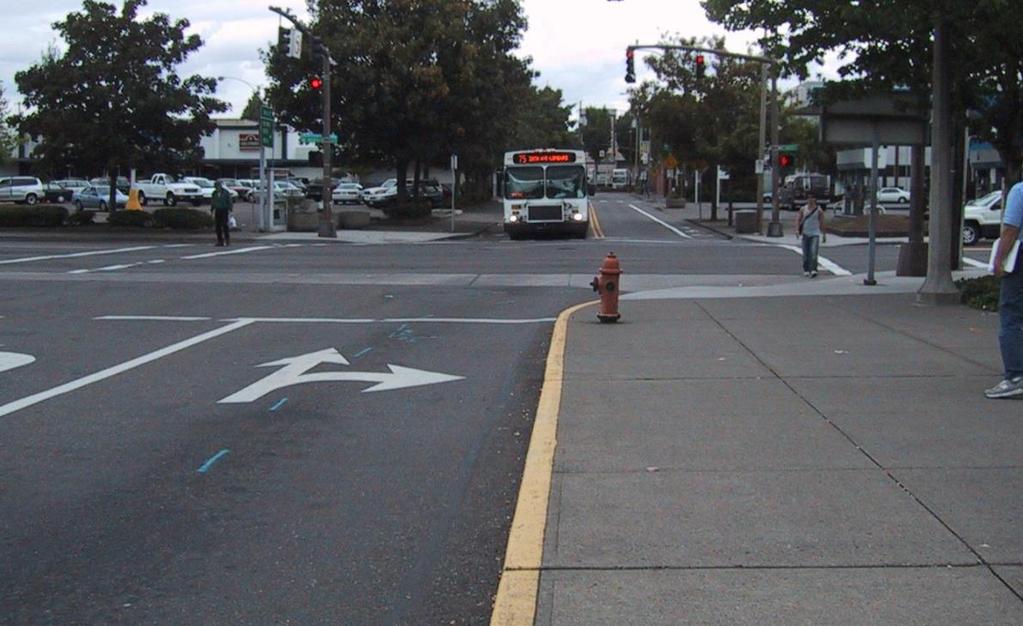 Crosswalk offset from corner can be problematic for blind