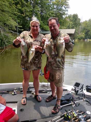 Dayton, TN 37321 Jenna and Eddie from Ohio back for another crappie trip. Photo courtesy Barry s Guide Service.