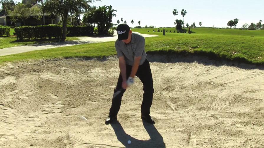 p: 11 Stand farther away from ball than normal to shallow the angle of club shaft Position ball straight out from shirt logo or lead eye 60-70% pressure on lead foot The physical position of this