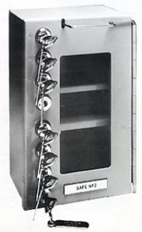 LOTO box Safe that can only be opened using a number of safe keys.