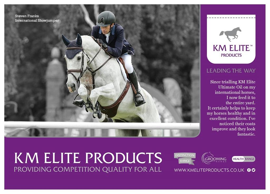 Ring four KM ELITE PRODUCTS Showing 2018 BSPS/NPS registered ponies MAY NOT enter the classes in Ring 4. 9.00 am entry fee class 18 Beginners Working Hunter Pony 8.00 Section a: LEAD REIN OR ASSISTED.