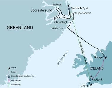 Scoresby Sund Iceland Aurora Borealis Constable Pynt Akureyri RVR31 * Oct 06 Oct 16 10 nights aboard Rembrandt All itineraries are for guidance only.