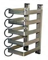 storage Available in 5, 8, 10, 16, or 20 skateboard models Able to hold both long boards and skateboards Available in single and double sided options Zinc plated finish Vertical wall mount for easy