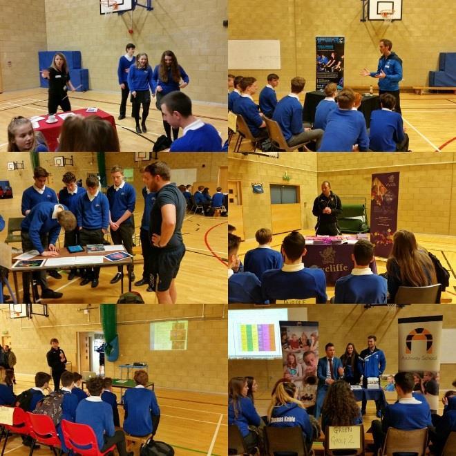 These included Wycliffe College, Marling 6 th Form, Archway 6 th Form, Cirencester College, SGS College and Forest Green Rovers who talked about Video analysis for their 1 st team.