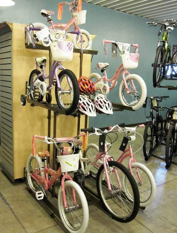 L x D x H 3 4 x 4 2 x 4 10 5 bike $ 582.00 3 4 x 4 2 x 4 10 6 bike $ 654.00 OPTIONAL: requires 8 3 ceiling Crown for third tier $ 50.00 Additional tray $ 50.