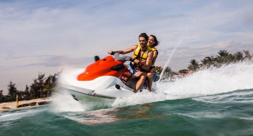 JET SKIING Get your adrenalin flowing out on the ocean waves with an exhilarating ride on a jet-ski.