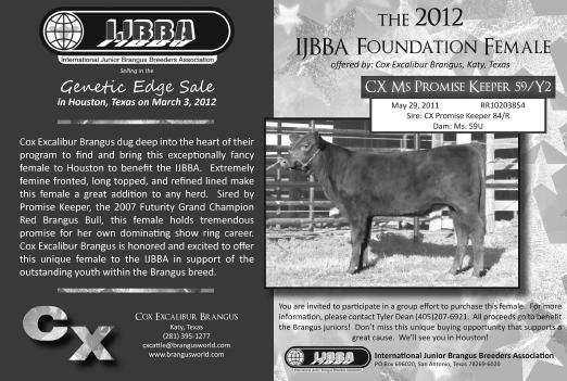 Lot 1 Own A Champion! This is your opportunity to propel your breeding program and ranch to the top of the breed.