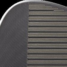 the V-FG is a forgiving full sole design with trailing edge relief.