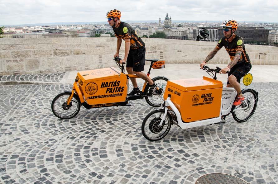 Cyclelogistics Scope Delivery FLEET IN BUDAPEST 50 x normal bikes - max.