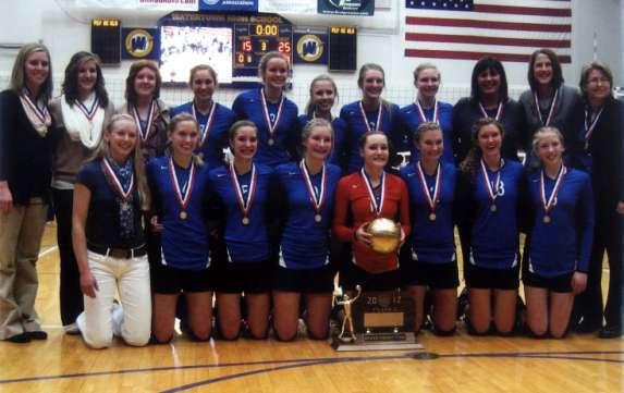 32 nd ANNUAL STATE VOLLEYBALL TOURNAMENT Class A Results Watertown Civic Arena-- November 15-17, 2012 2012 Class A State Volleyball Champion Team Sioux Falls Christian Chargers Team members include: