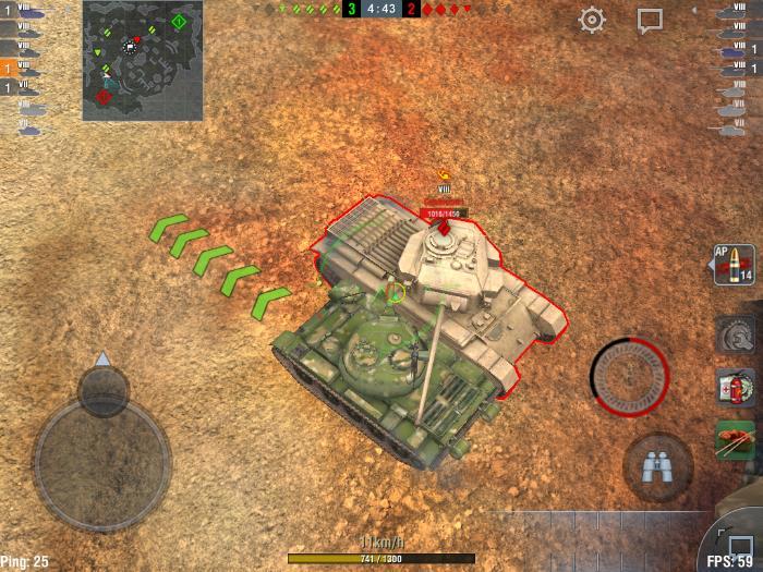Figure 17: This KV-4 is an example of how to get free from side-hugging: 1. Get your rear at the wall 2.