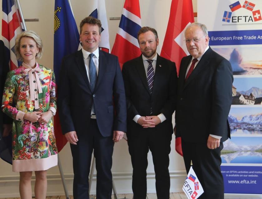 Ministers of the four EFTA member states at