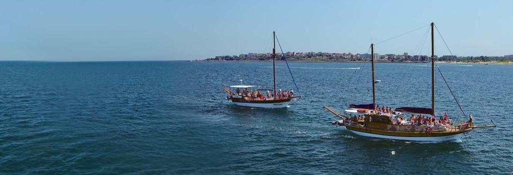 Lazy Day Cruise Program 09:00 h Pick up from Sunny Beach The boats depart from Nessebar Yacht Club and begin a panorama of Old Nessebar. They stop on the way for fishing.