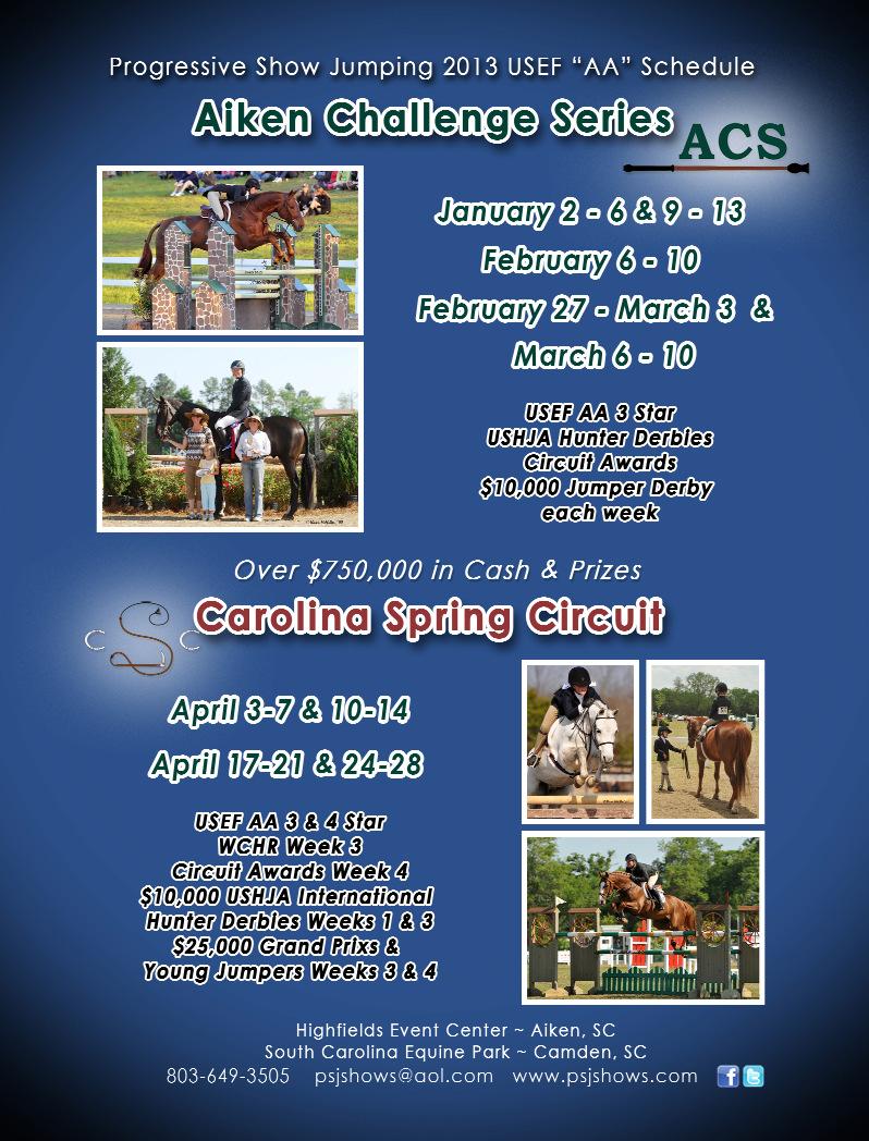 Class Fees, Show Fees, Class Descriptions PSJ Medal Finals November 2-4, 2012 Sanctioned by: SC, NC, BR Closing Date: October 22, 2012 Point Questions All point audits must be on the official PSJ
