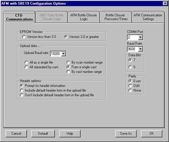 Setting Up CTD Communications To access this dialog box, select