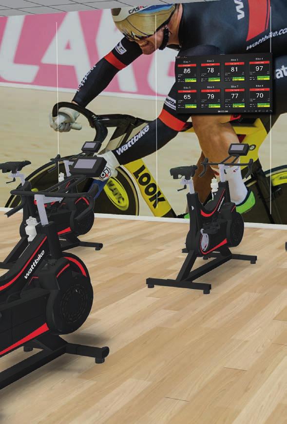 PELOTON THE ULTIMATE CYCLING SOLUTION Whether on the gym floor or a separate cycling studio, the Wattbike Peloton is the immersive, engaging and motivational indoor cycling
