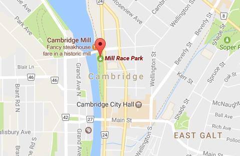 Registration Location Registration will be located at the Mill Race Park at the corner of Park Hill Road & Water Street North.