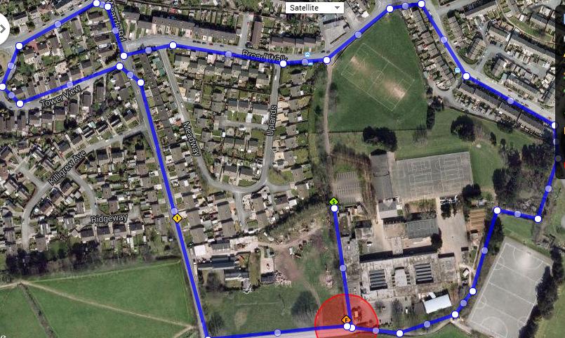 6.3. ROUTE 3-1.18 miles 2. Exit school car park and turn left 3. Run down the lane to the end where it joins Lynher Drive 4. Turn left and run along Lynher Drive, on the Left Hand side, 5.