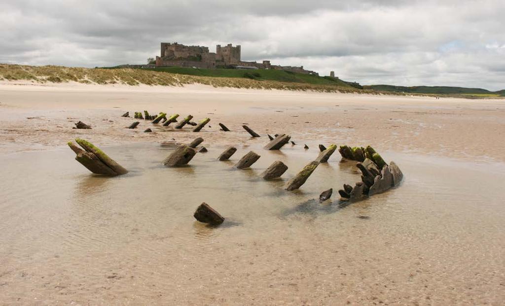 MAST 2013 NEWSLETTER Bamburgh Castle Beach wreck Terminus post quem is revealed as 1768 A wooden shipwreck that lies below Bamburgh Castle in Northumberland has just revealed some tantalising clues