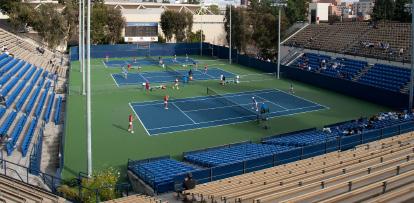 The Los Angeles Tennis Center With the ability to hold more than 10,000 spectators, the Los Angeles Tennis Center is one of the nation s premier on-campus facilities.
