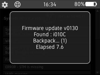 From the menu list, select the Firmware update to perform a firmware update of the