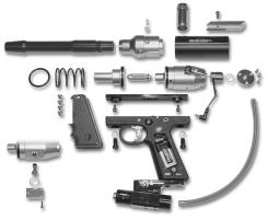 Parts Diagram Listing Barrel...1 Breech...2 Ball Detent and Spring...3 Cylinder...4 Drop Tube...5 Top Mounting Screw...6 Site Rail...7 Mainspring...8 Bolt...9 Poppet...10 Valve Housing.