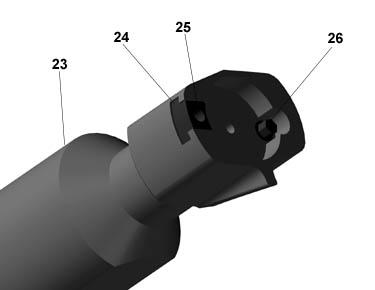 Fig 21 Fig 22 17. Remove the extractor (item 24) shown in Fig 21, by inserting dental pick into hole (25) and pushing the extractor spring down.