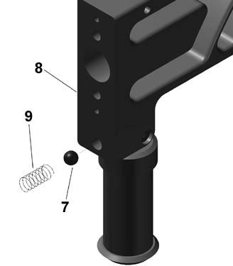 Insert the monopod (item 5) shown in Fig 24, into the lower receiver (item 6) slot.