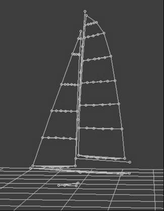 The balance is placed inside the yacht hull in such a way that X axis is always aligned with the yacht longitudinal axis while the model can be heeled with respect to the balance.
