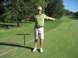 Warm-Up Routine: Example 1 Trunk Rotation The golfer lays on their back with feet resting flat on the ground.