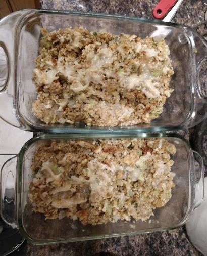 TIP: Add the coarsely chopped oysters last, and immediately stuff the turkey so that the stuffing does not get too soggy before cooking lets the bird absorb that delicious oyster liquor!