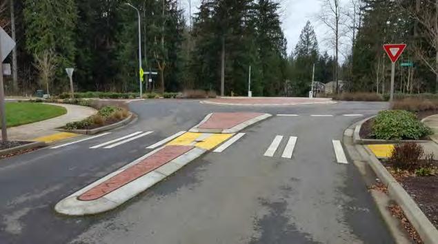 Mini & Compact Roundabouts Design Details Pedestrian Crossings (NCHRP Report 672) o Same guidelines as larger
