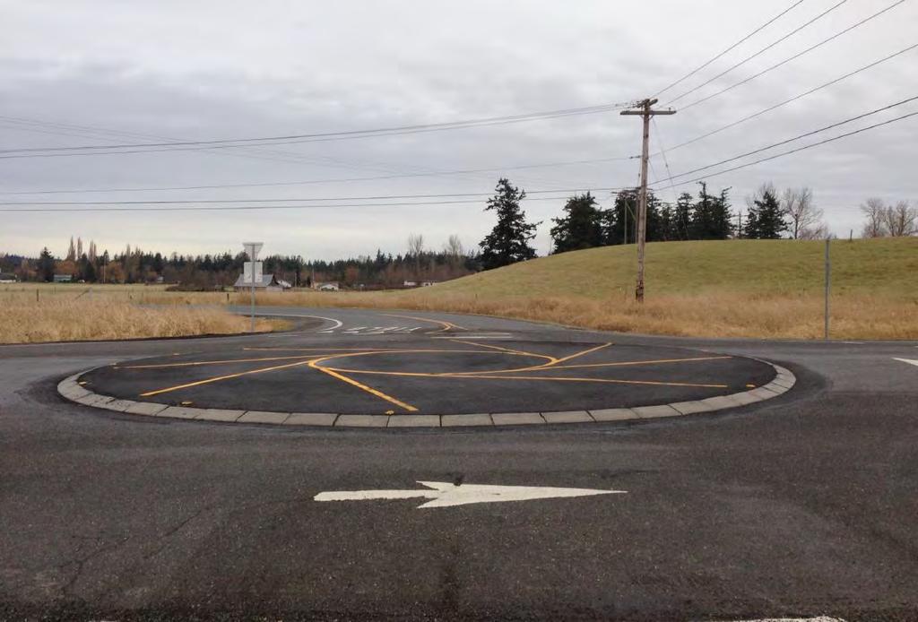 Compact Roundabouts Slater Rd at Pacific Hwy Ferndale, WA Concrete curbing