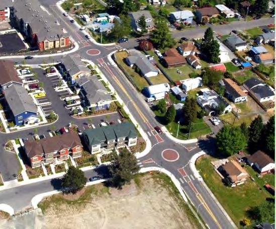 Mini Roundabouts - Context Typical context: Urban neighborhoods, business districts, shopping centers Where a full roundabout won t fit Low speeds Low volumes o ADT