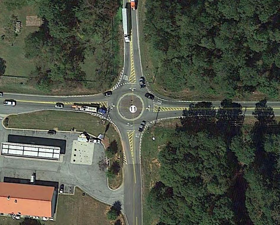 SR-11/SR-124/Galilee Church Road, Jackson County, GA Mini roundabout with 90 ICD Construction time: 9 days Built with State forces Completed 7 ½ weeks after problem identified Cost: ~$63,000 Reduced